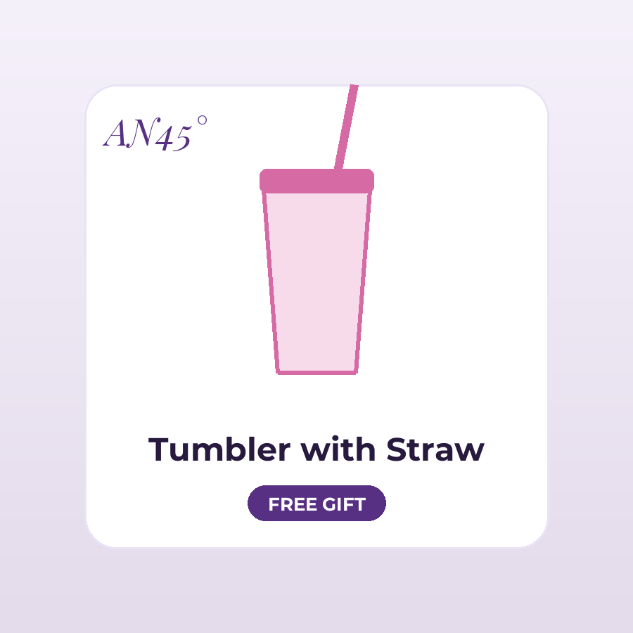 AN45° Insulated Tumbler with Straw — free gift
