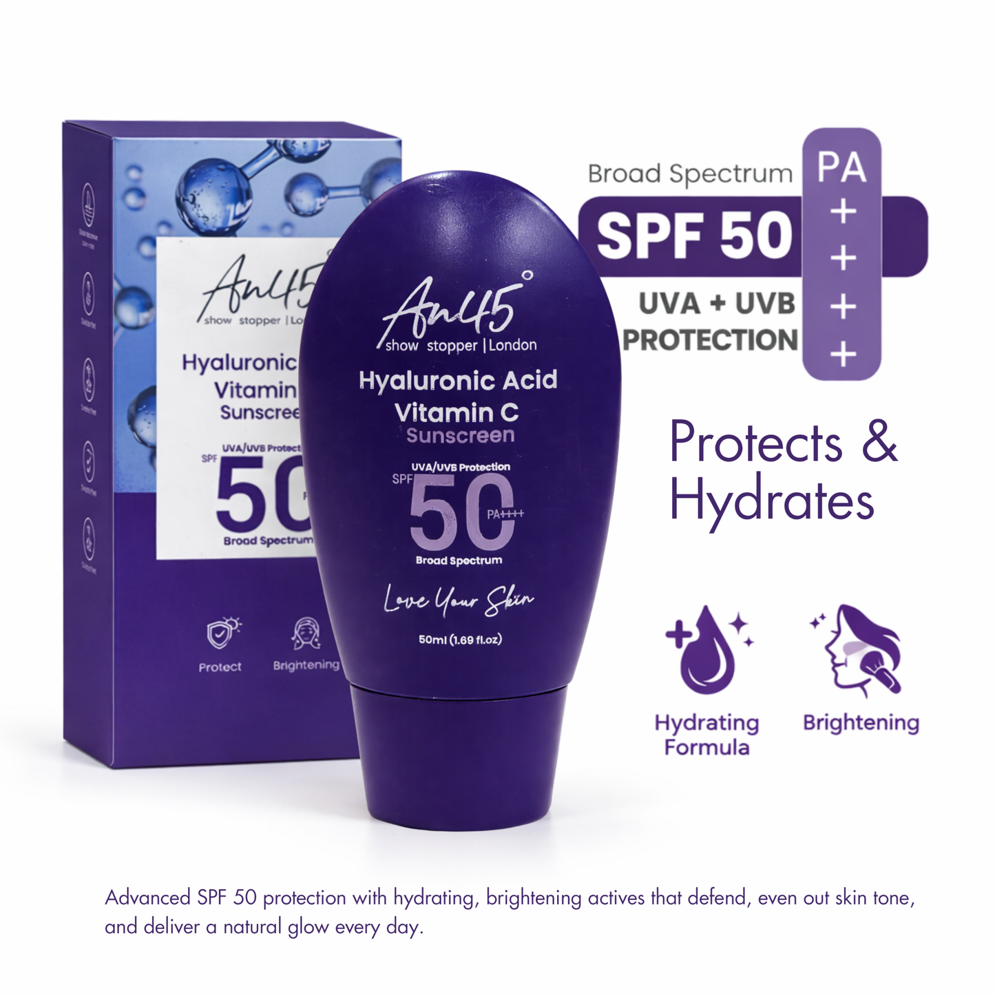 AN45° SPF 50 Sunscreen Fluid
