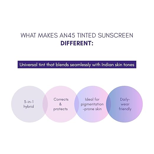 AN45° SPF 50 Tinted Sunscreen Fluid