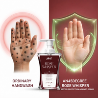Ordinary hand wash vs AN45° Rose Whisper