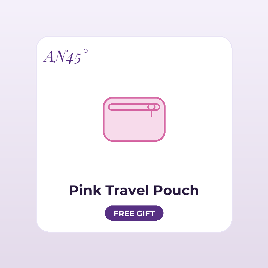 AN45° Pink Travel Pouch — free gift