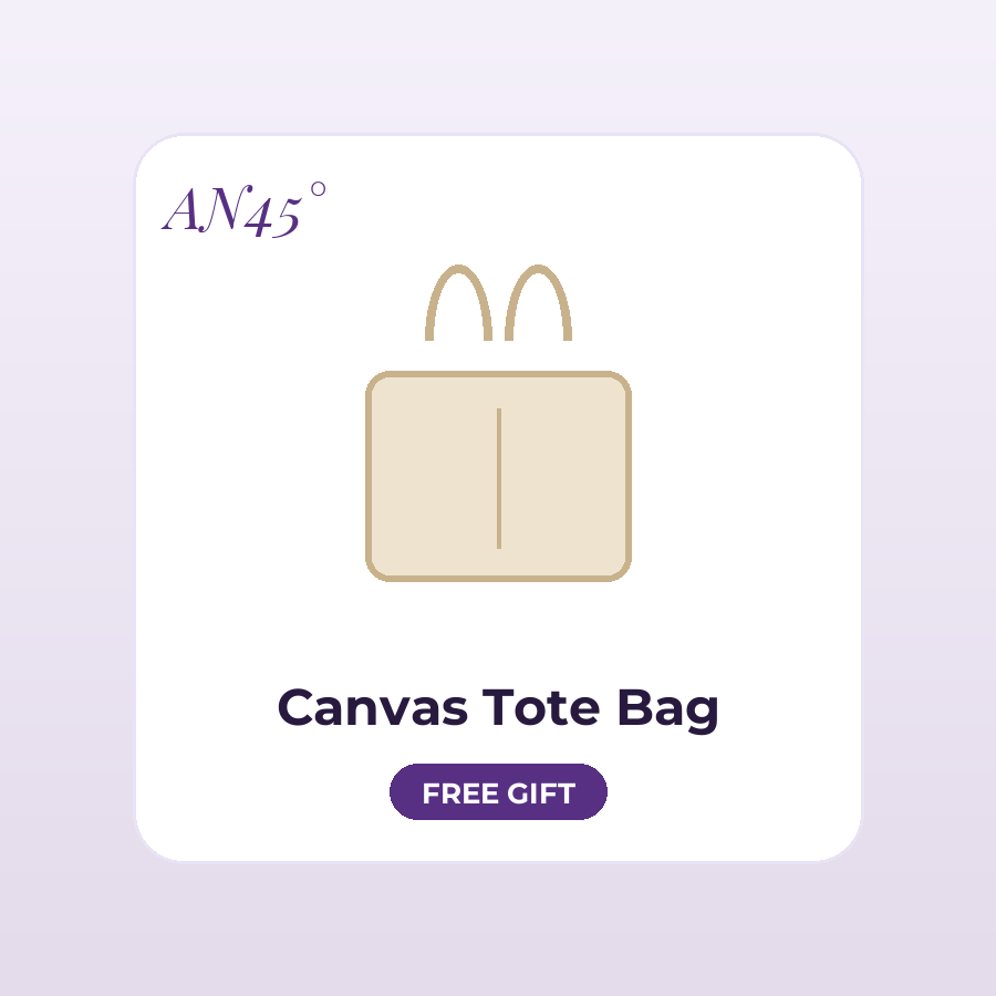AN45° Canvas Tote Bag — free gift