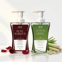 AN45° Botanical Hand Wash — Rose Whisper & Lemongrass, 250 ml pump bottles