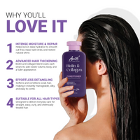 Why you'll love it — intense moisture and repair, advanced hair thickening, effortless detangling, suitable for all hair types