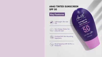 AN45° SPF 50 Tinted Sunscreen Fluid