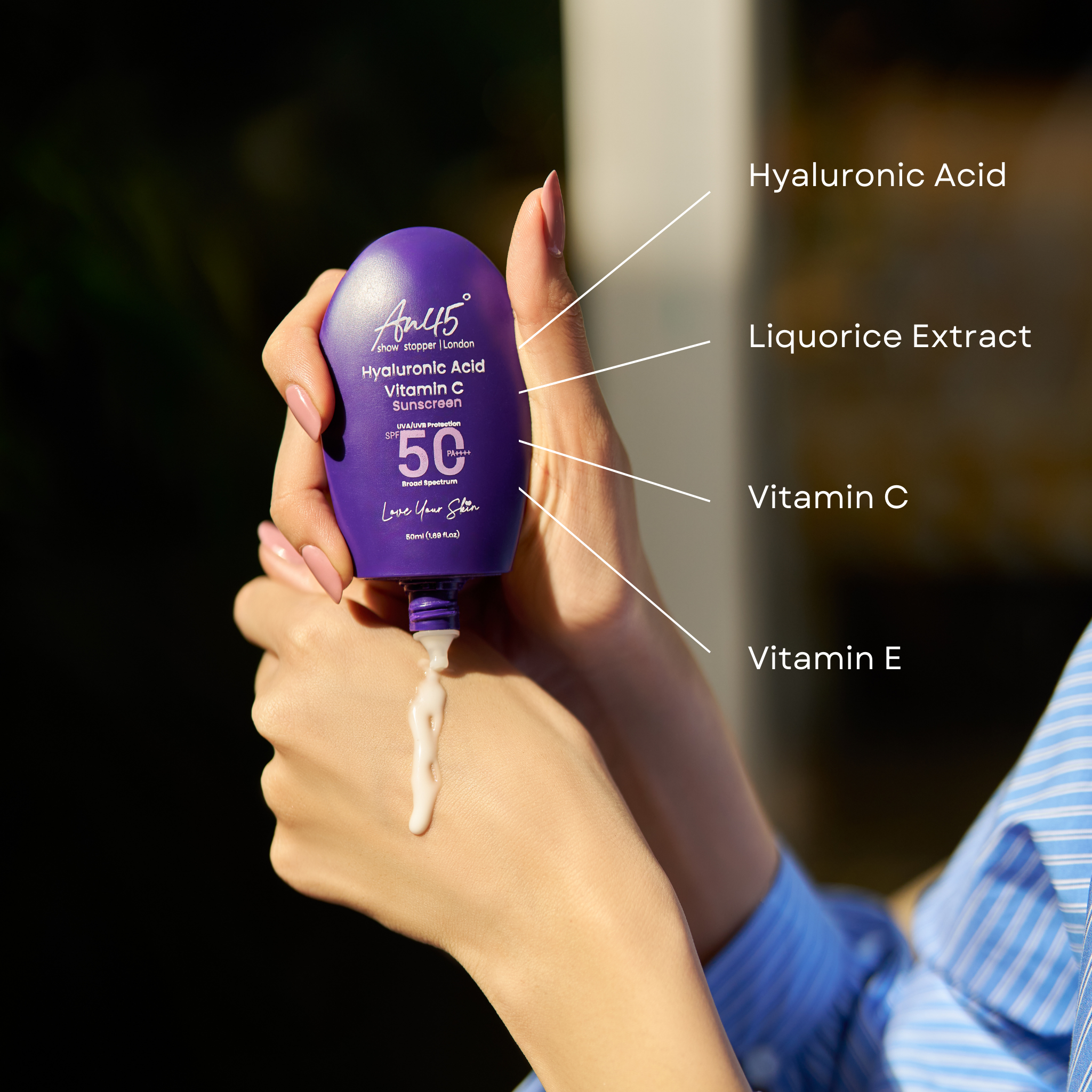 AN45° SPF 50 Sunscreen Fluid